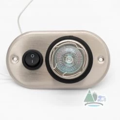 Stainless Steel Switched Halogen Light Fitting