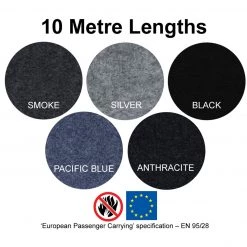 10m x 2m High Stretch Motorhome Wall and Ceiling Lining Carpets