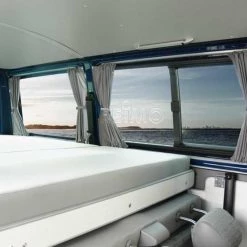 Reimo 5 Piece VW T5 and T6 Campervan Complete Curtain Set and Rail - Tailgate