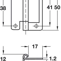 Cranked Flush Hinge 50mm -Deals Windows & Rooflights Store brass 2 41897.1538060438