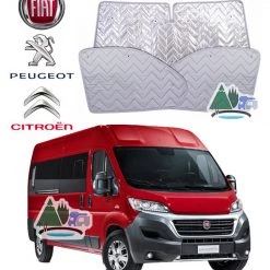 Fiat Ducato Thermal Blinds 3-Piece Cab Set also Citroen Relay and Peugeot Boxer