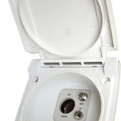 Bullfinch Satellite, TV & 12v Outlet Point - White