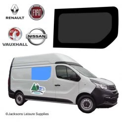 Renault Trafic Vauxhall Vivaro Bonded Glass Sliding Window - Driver's Side