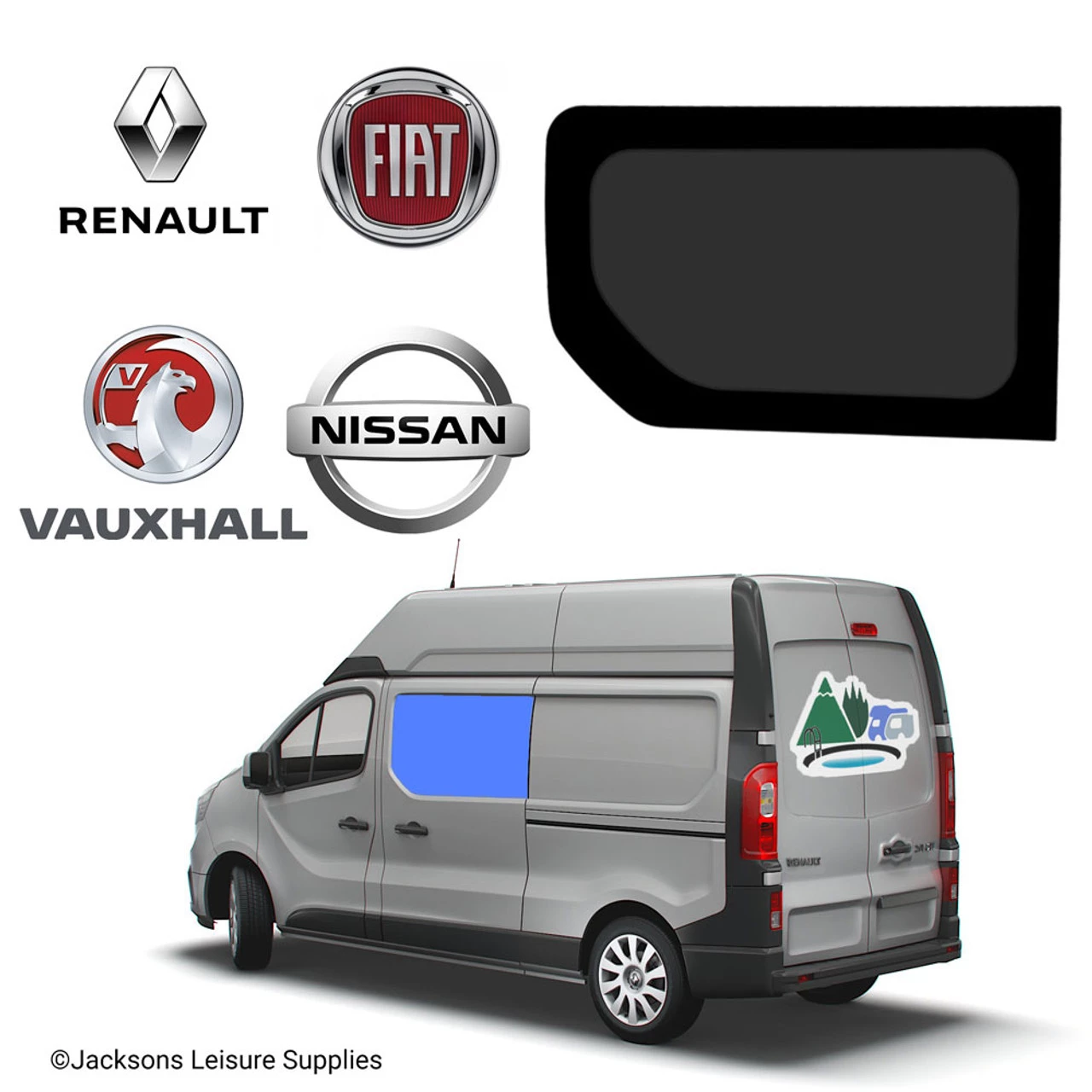 Renault Trafic Vauxhall Vivaro Sliding Glass Campervan Window - UK Passenger side 1 Renault Trafic Vauxhall Vivaro Sliding Glass Campervan Window - UK Passenger side