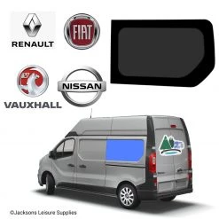 Renault Trafic Vauxhall Vivaro LWB Glass Campervan Window - UK Passenger Side Rear