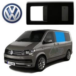 VW T5 T6 Bonded Privacy Glass Sliding Window - Front Left Hand